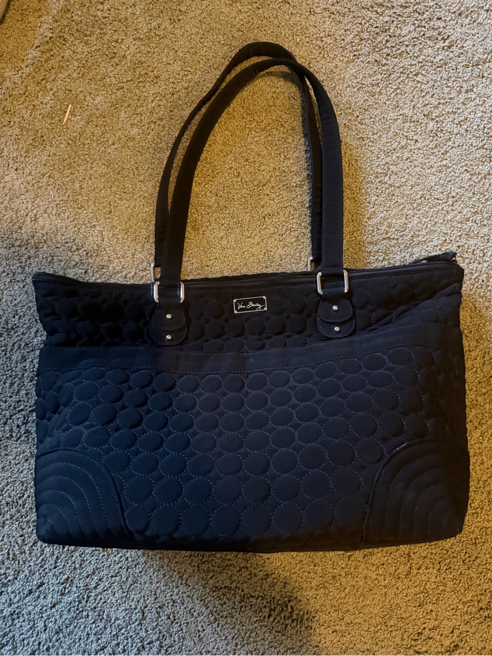 Vera Bradley Quilted Black diaper bag